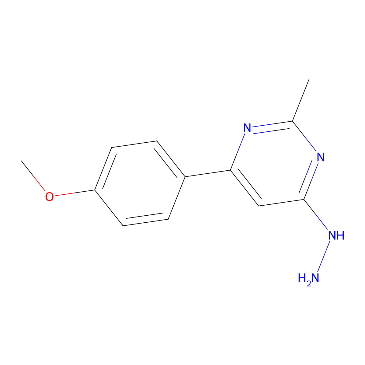 4-Hydrazinyl-6-(4-methoxyphenyl)-2-methylpyrimidine molecular structure, CAS 1158280-61-5