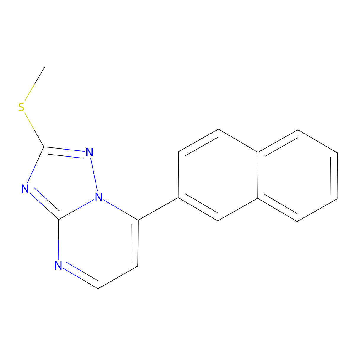 2-(Methylsulfanyl)-7-(naphthalen-2-yl)[1,2,4]triazolo[1,5-a]pyrimidine molecular structure, CAS 1158281-28-7