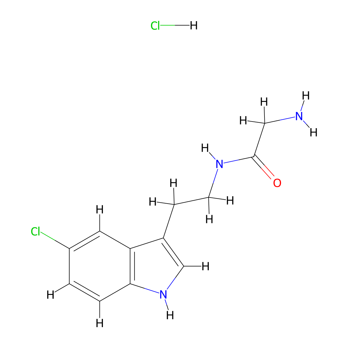 2-Amino-N-[2-(5-chloro-1H-indol-3-YL)ethyl]-acetamide hydrochloride molecular structure, CAS 1158282-91-7