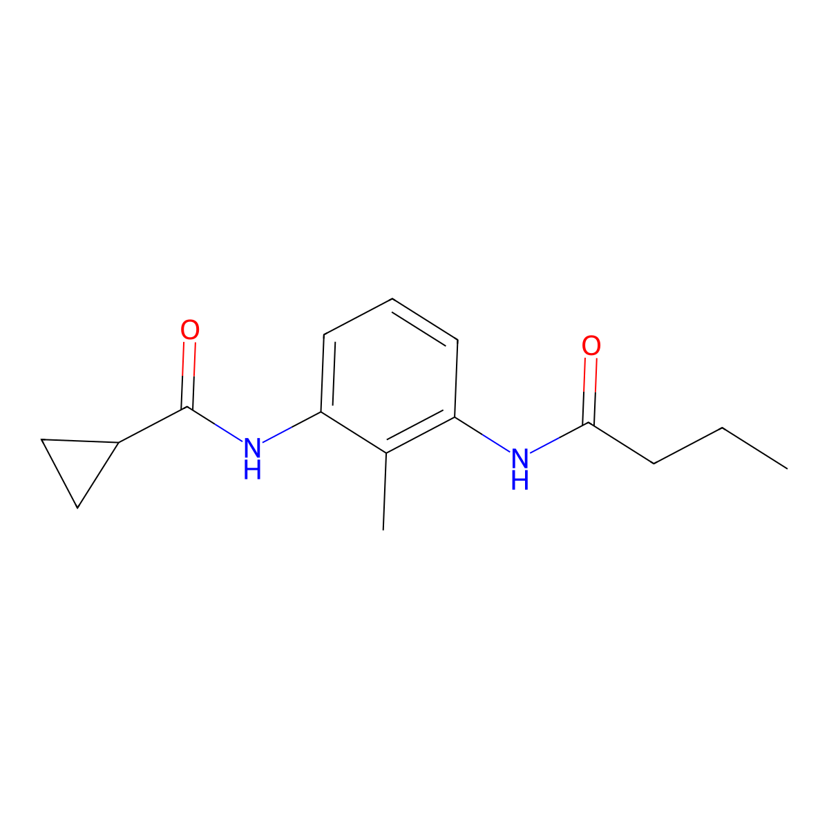 N-[3-(butyrylamino)-2-methylphenyl]cyclopropanecarboxamide molecular structure, CAS 1158283-49-8