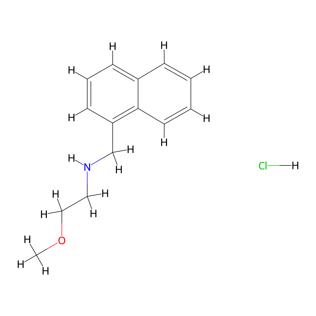 (2-Methoxyethyl)(1-naphthylmethyl)amine hydrochloride molecular structure, CAS 1158283-69-2
