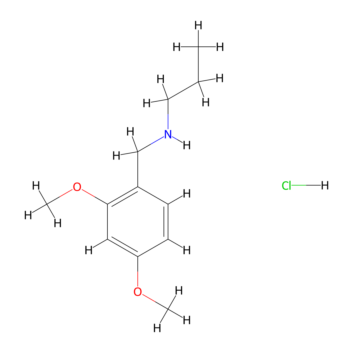 [(2,4-Dimethoxyphenyl)methyl](propyl)amine hydrochloride molecular structure, CAS 1158286-37-3