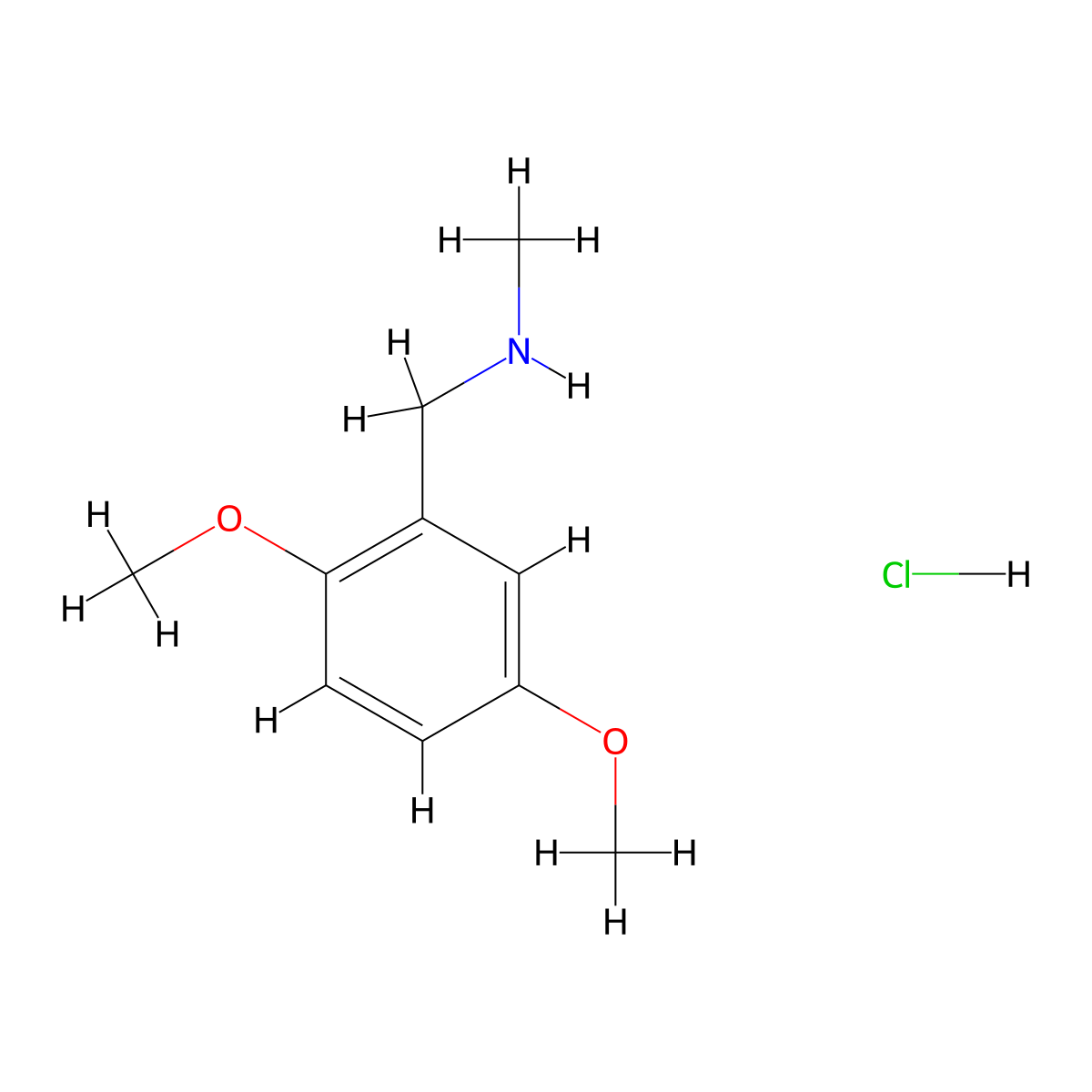 [(2,5-Dimethoxyphenyl)methyl](methyl)amine hydrochloride molecular structure, CAS 1158286-42-0