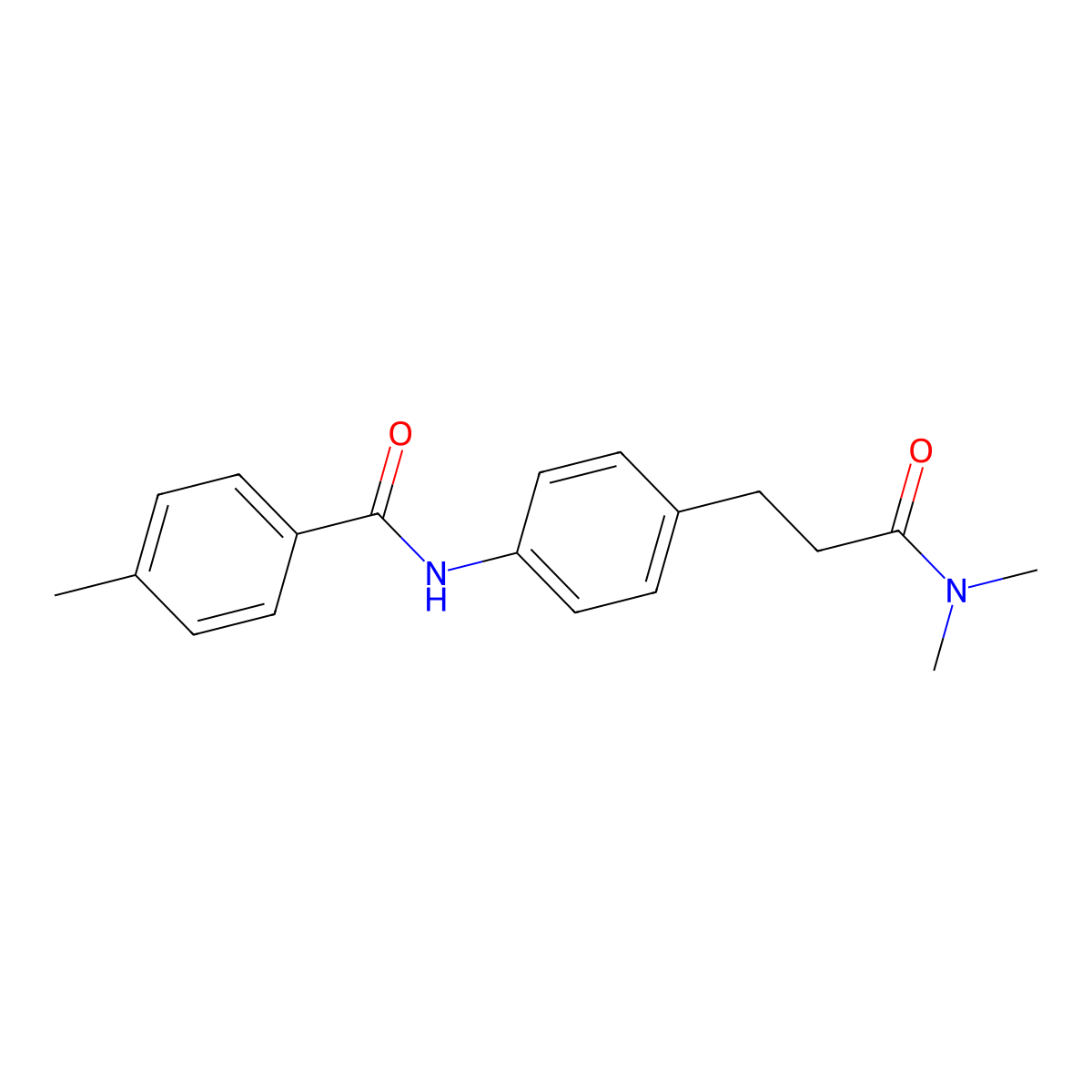 N-{4-[3-(dimethylamino)-3-oxopropyl]phenyl}-4-methylbenzamide molecular structure, CAS 1158287-78-5