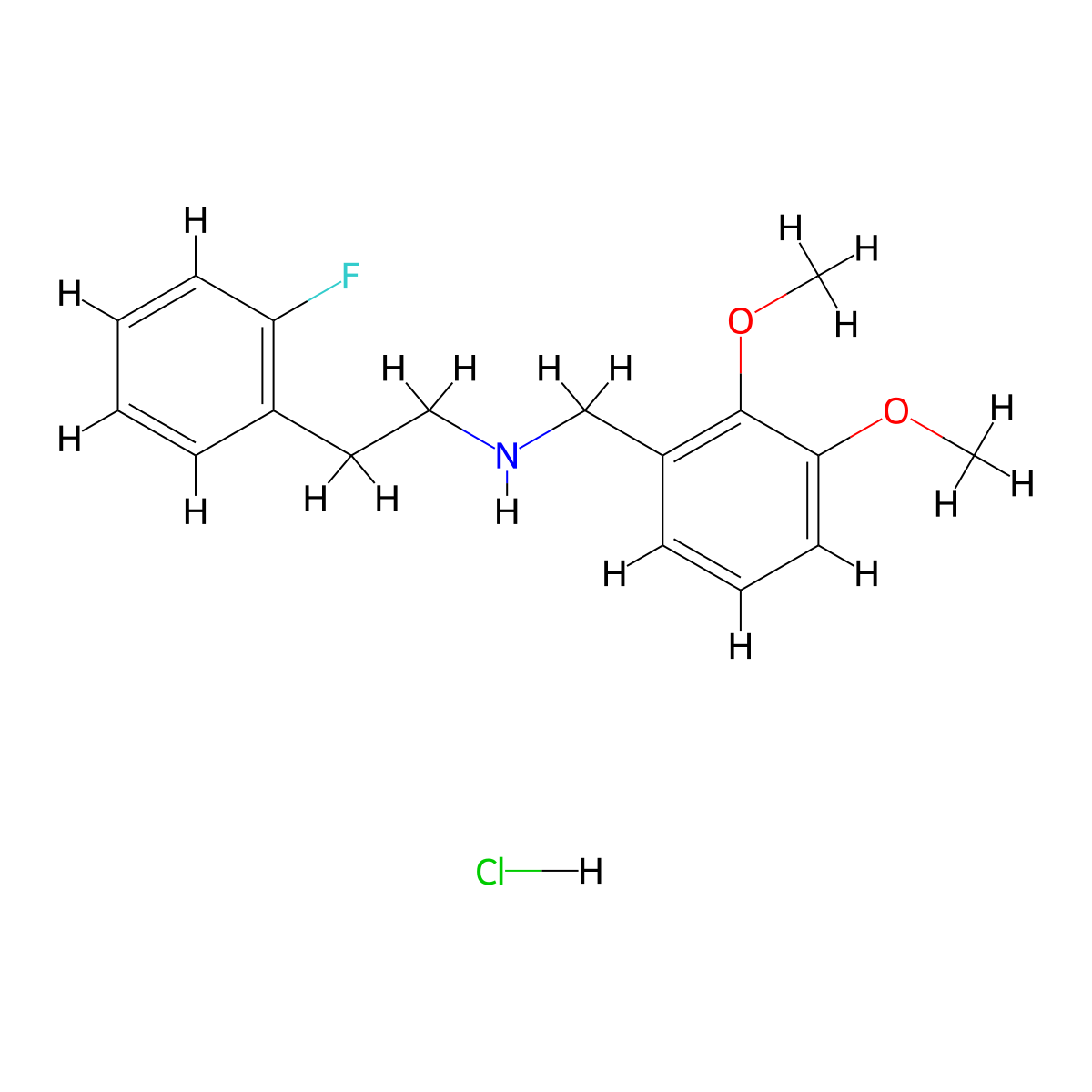 (2,3-Dimethoxy-benzyl)-[2-(2-fluoro-phenyl)-ethyl]-amine hydrochloride molecular structure, CAS 1158288-45-9
