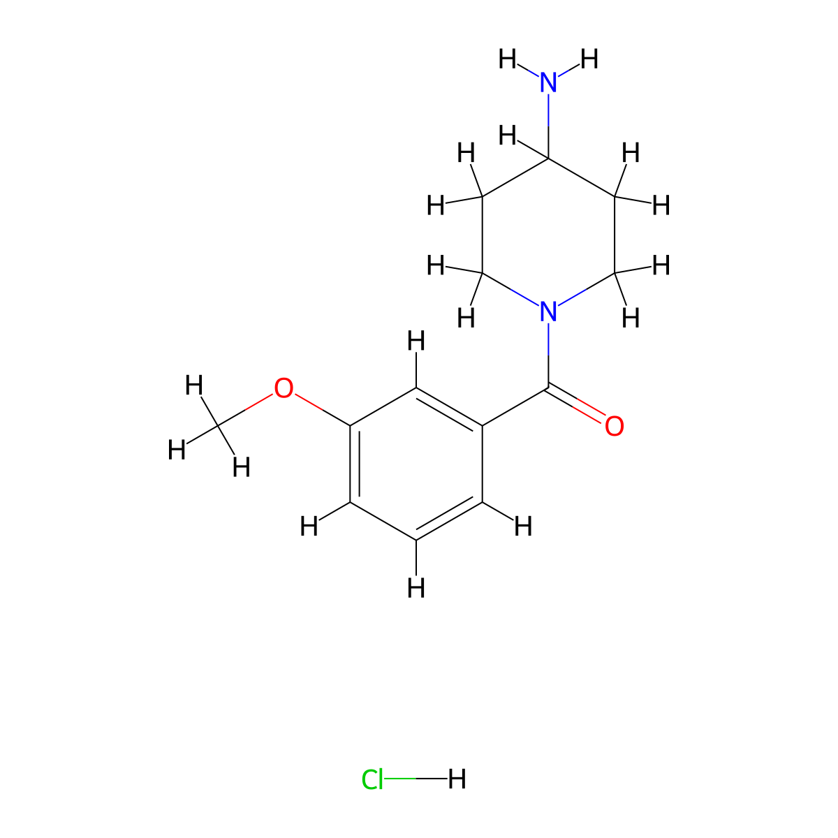 (4-Aminopiperidin-1-yl)(3-methoxyphenyl)methanone hydrochloride molecular structure, CAS 1158290-89-1