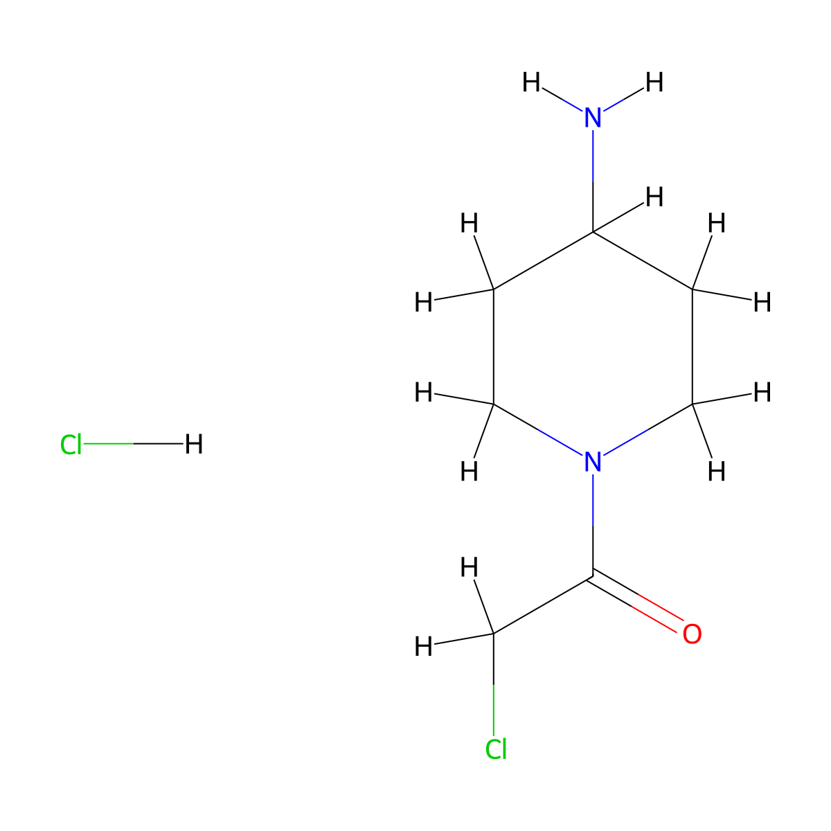 1-(Chloroacetyl)piperidin-4-amine hydrochloride molecular structure, CAS 1158291-99-6