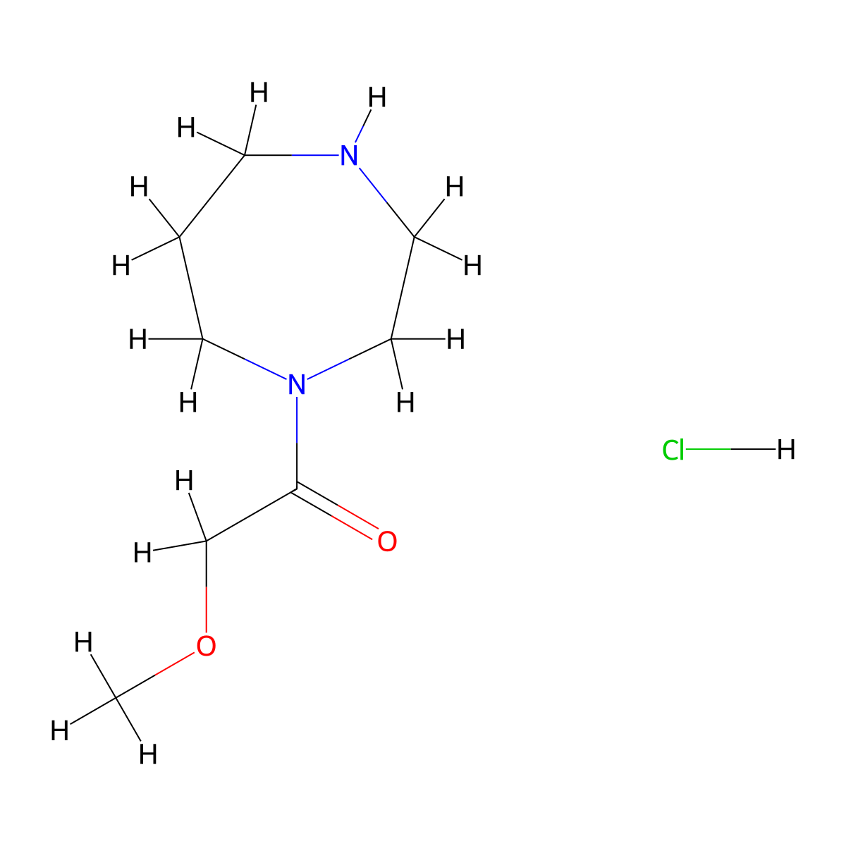 1-(Methoxyacetyl)-1,4-diazepane hydrochloride molecular structure, CAS 1158294-49-5