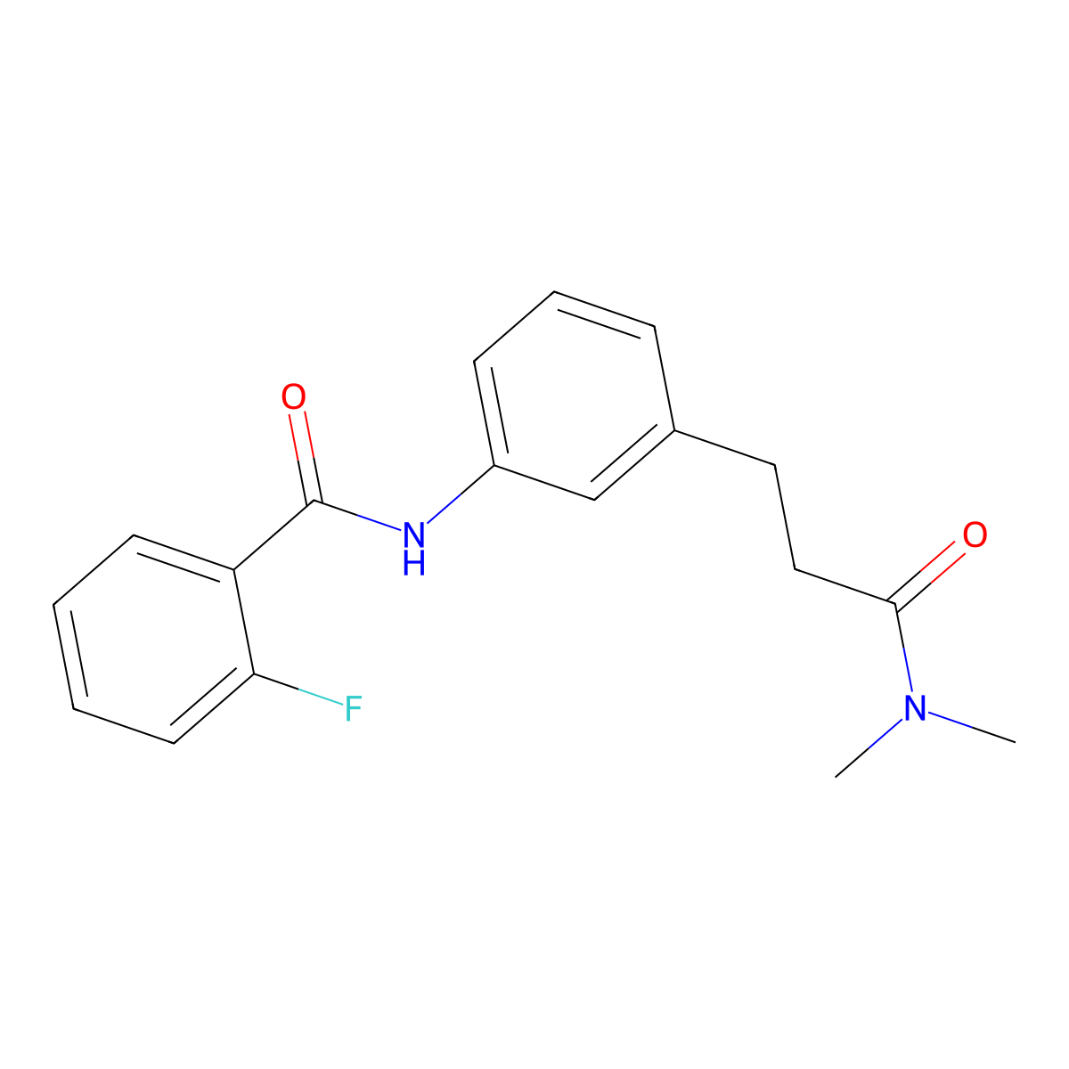 N-{3-[3-(dimethylamino)-3-oxopropyl]phenyl}-2-fluorobenzamide molecular structure, CAS 1158296-56-0
