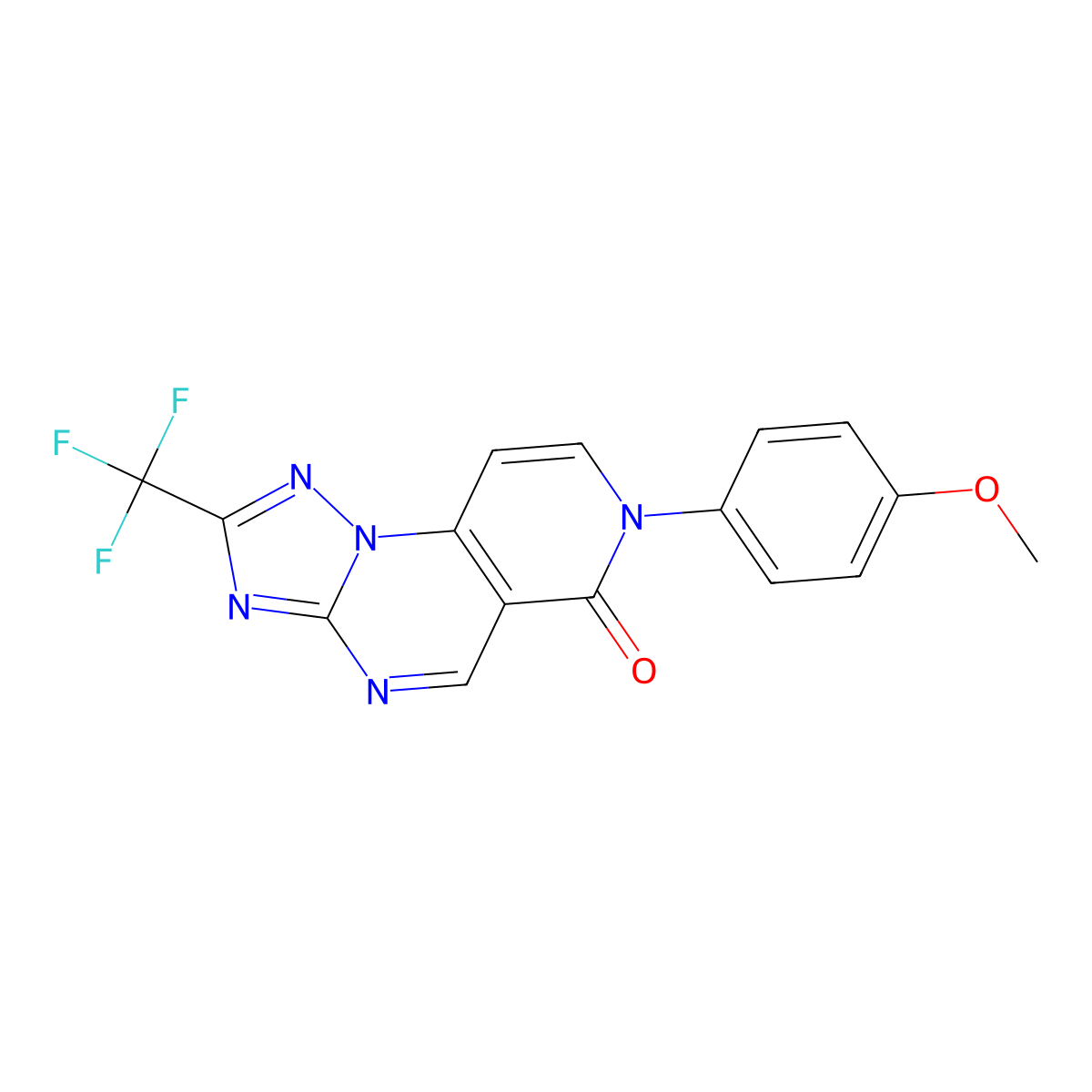 7-(4-methoxyphenyl)-2-(trifluoromethyl)pyrido[3,4-e][1,2,4]triazolo[1,5-a]pyrimidin-6(7H)-one molecular structure, CAS 1158297-33-6