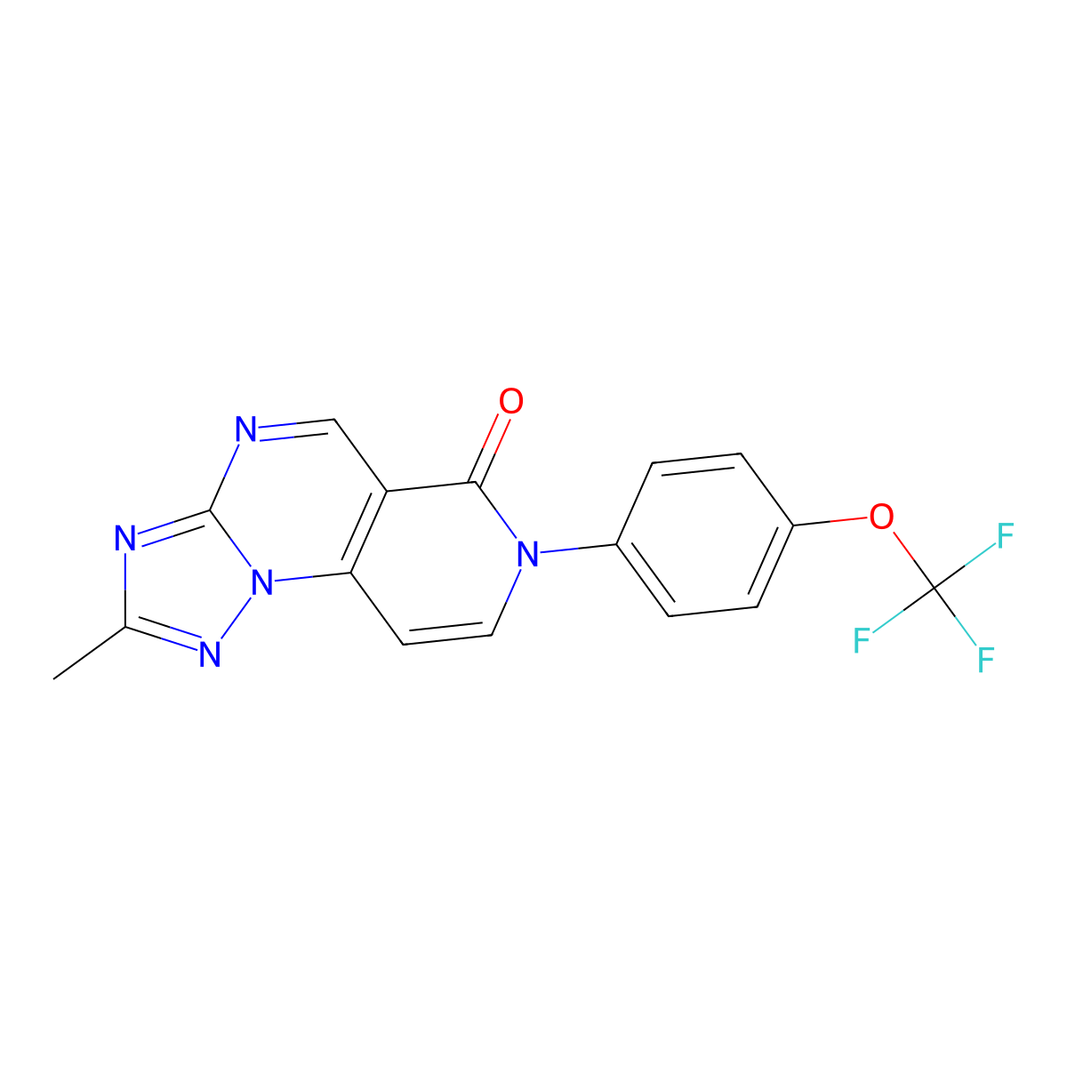 2-methyl-7-[4-(trifluoromethoxy)phenyl]pyrido[3,4-e][1,2,4]triazolo[1,5-a]pyrimidin-6(7H)-one molecular structure, CAS 1158299-53-6