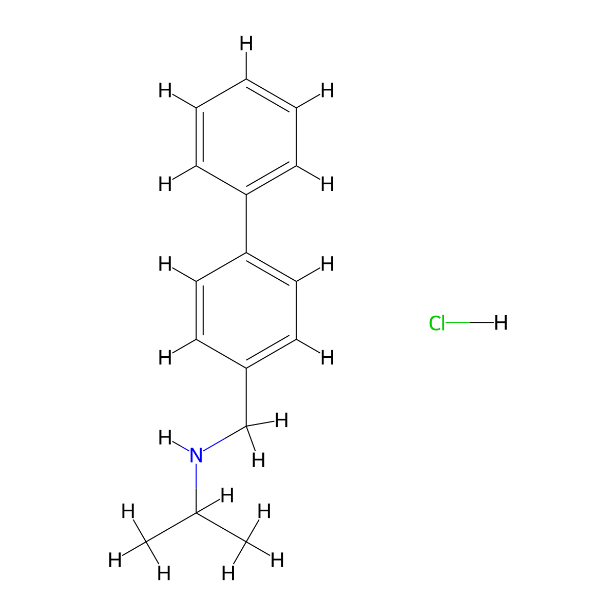 [(4-Phenylphenyl)methyl](propan-2-yl)amine hydrochloride molecular structure, CAS 1158300-88-9