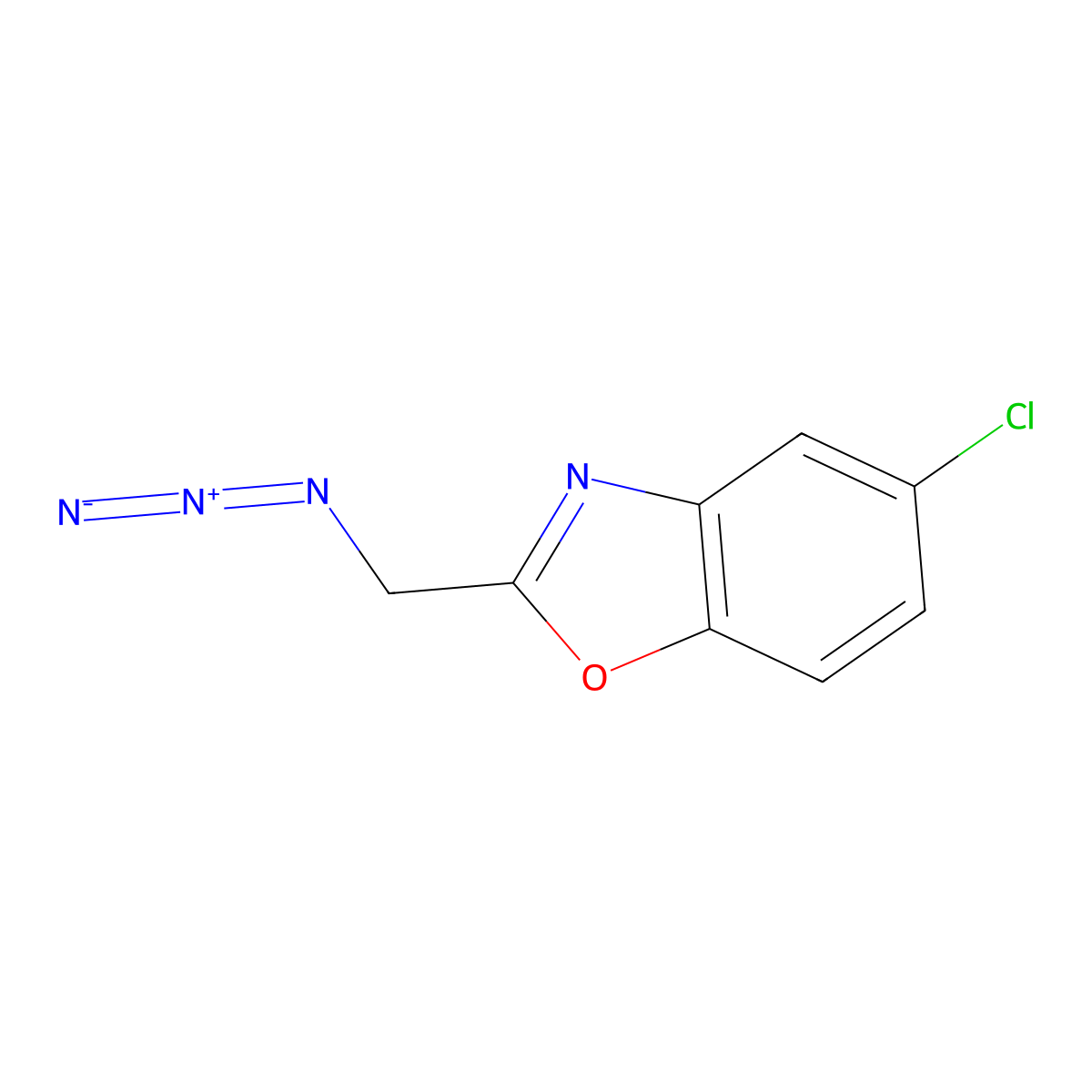 2-(Azidomethyl)-5-chloro-1,3-benzoxazole molecular structure, CAS 1158301-21-3