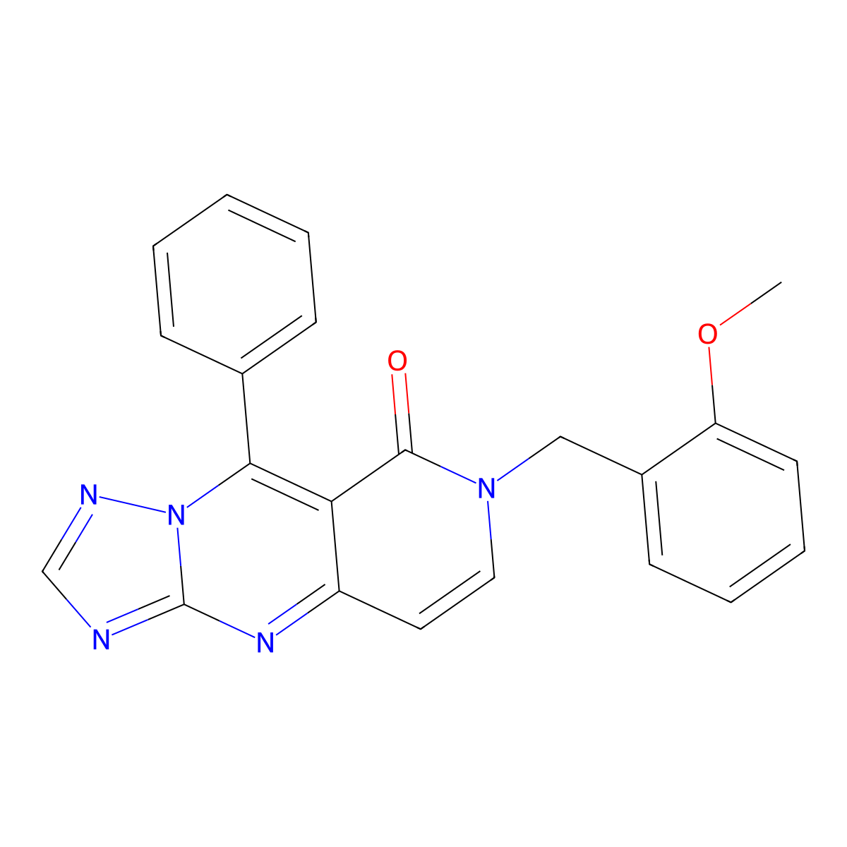 7-(2-methoxybenzyl)-9-phenylpyrido[4,3-d][1,2,4]triazolo[1,5-a]pyrimidin-8(7H)-one molecular structure, CAS 1158304-90-5