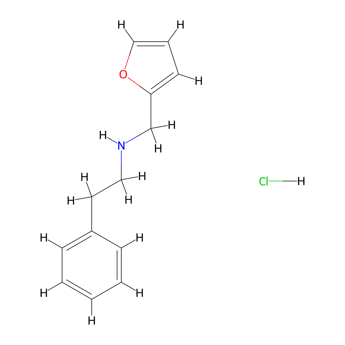N-(2-Furylmethyl)-2-phenylethanamine hydrochloride molecular structure, CAS 1158306-45-6