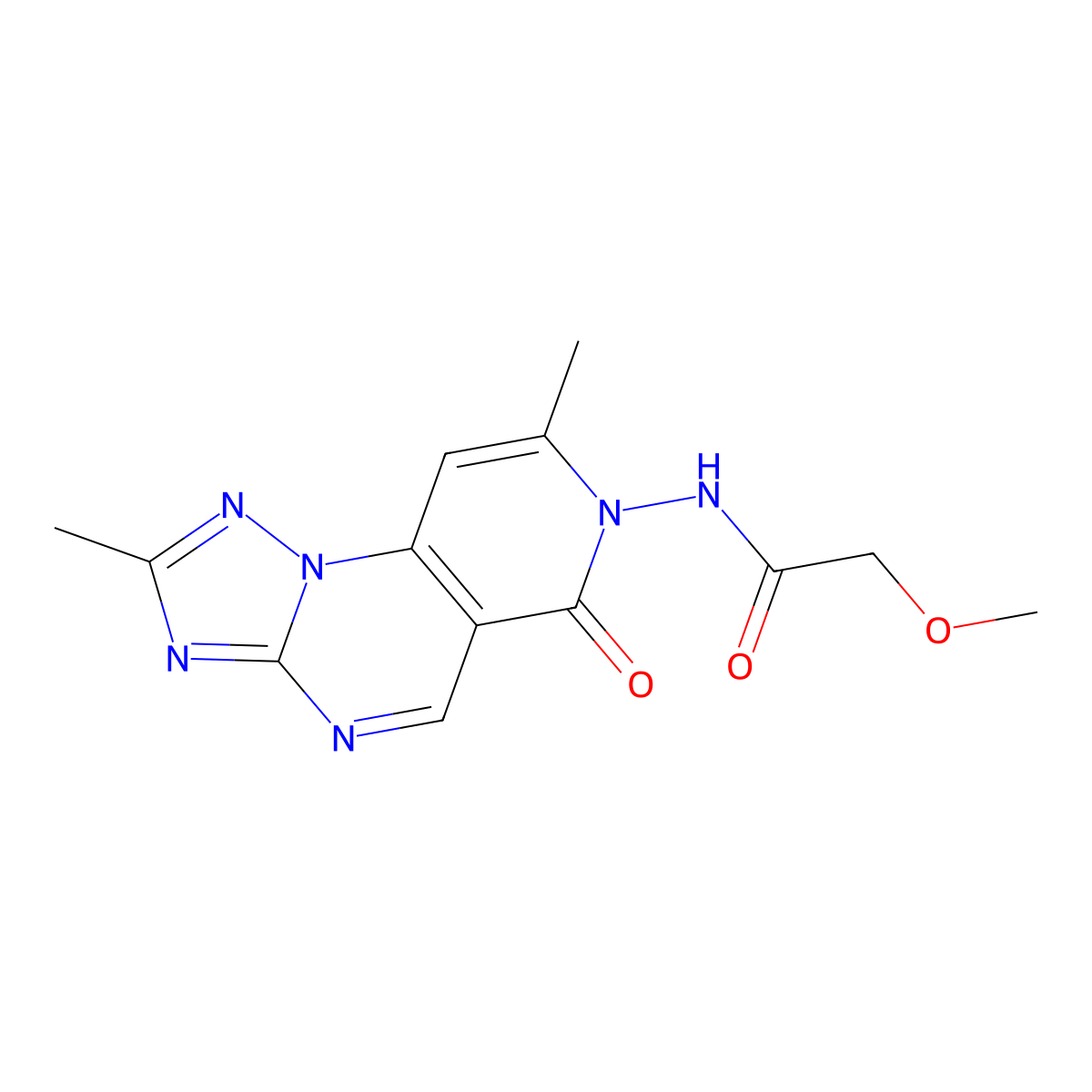 N-(2,8-dimethyl-6-oxopyrido[3,4-e][1,2,4]triazolo[1,5-a]pyrimidin-7(6H)-yl)-2-methoxyacetamide molecular structure, CAS 1158307-00-6