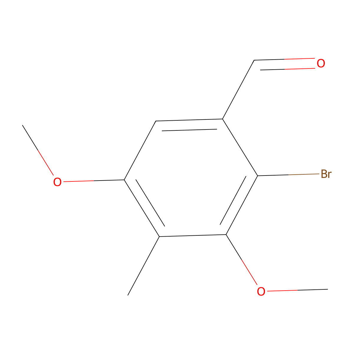 2-Bromo-3,5-dimethoxy-4-methyl-benzaldehyde molecular structure, CAS 1158308-73-6