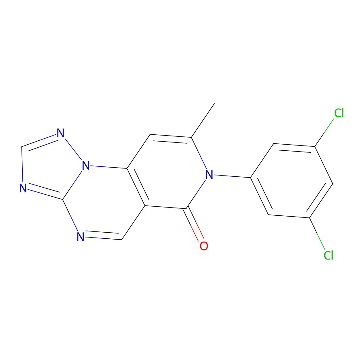 7-(3,5-dichlorophenyl)-8-methylpyrido[3,4-e][1,2,4]triazolo[1,5-a]pyrimidin-6(7H)-one molecular structure, CAS 1158310-50-9