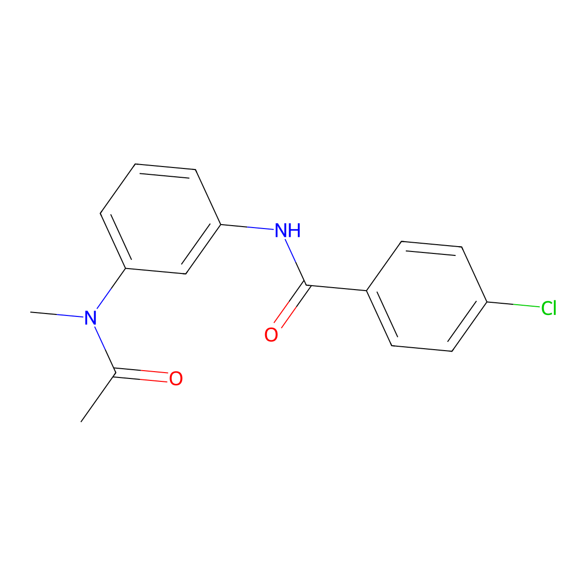 N-{3-[acetyl(methyl)amino]phenyl}-4-chlorobenzamide molecular structure, CAS 1158311-19-3