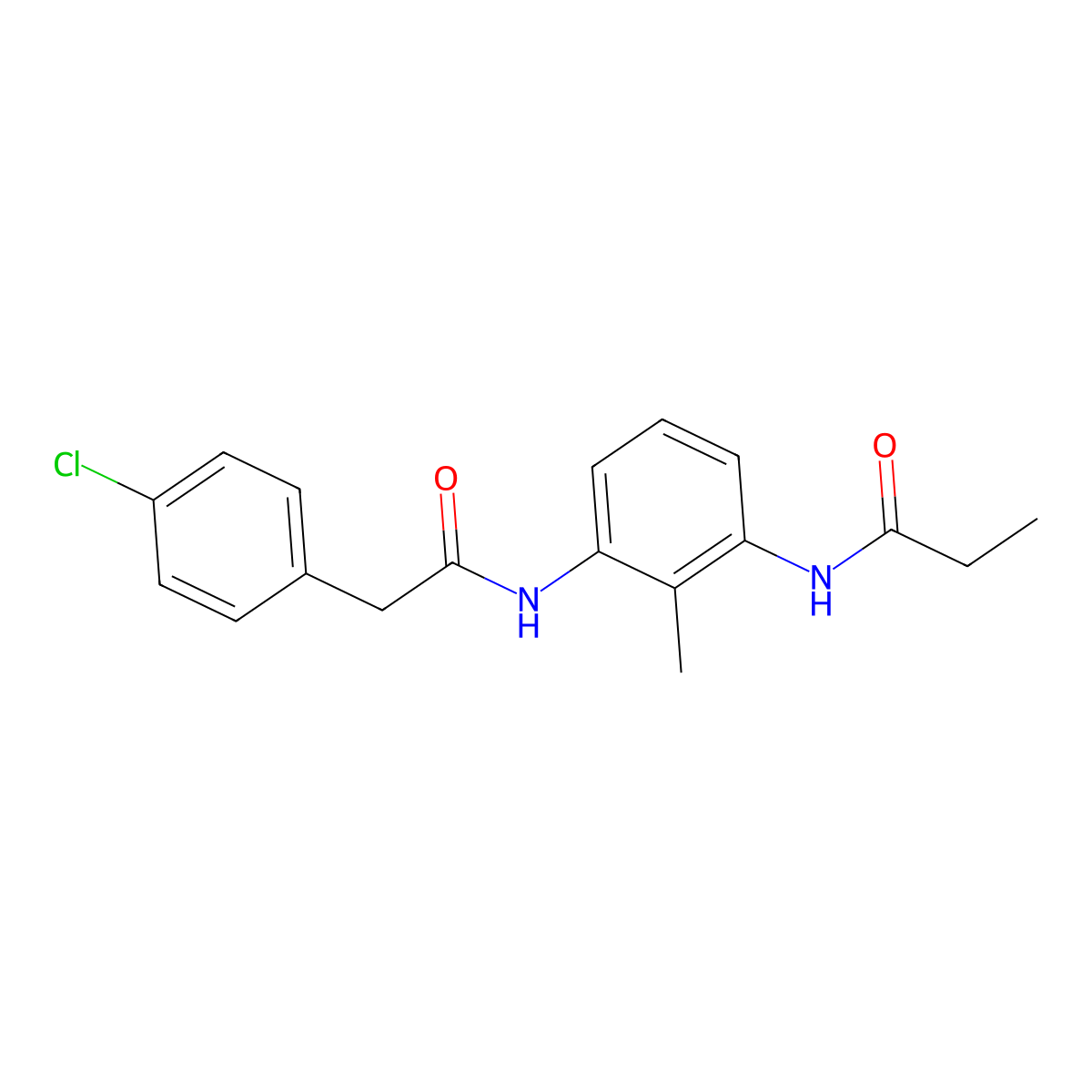 N-(3-{[(4-chlorophenyl)acetyl]amino}-2-methylphenyl)propanamide molecular structure, CAS 1158313-97-3
