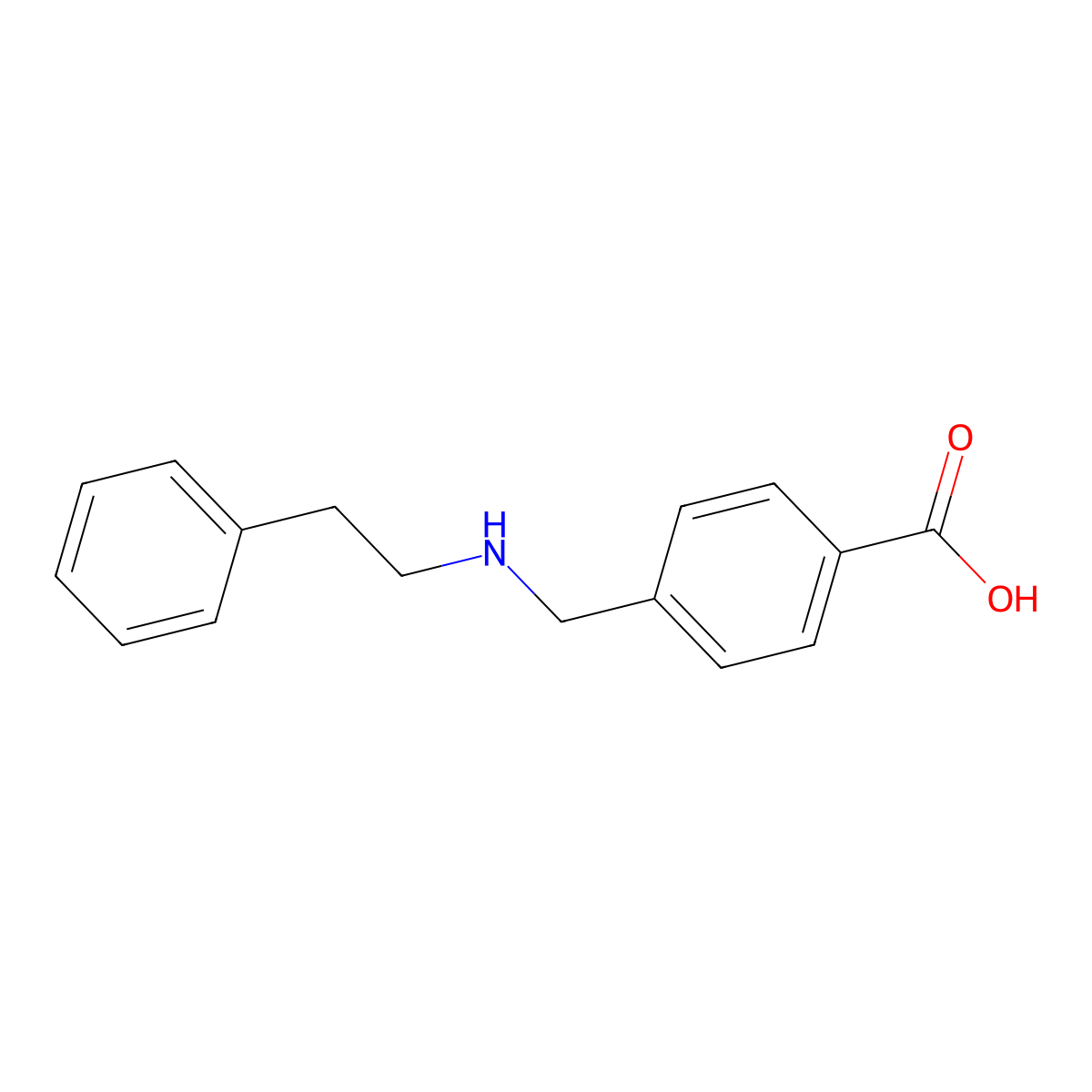 4-{[(2-Phenylethyl)amino]methyl}benzoic acid molecular structure, CAS 1158314-82-9
