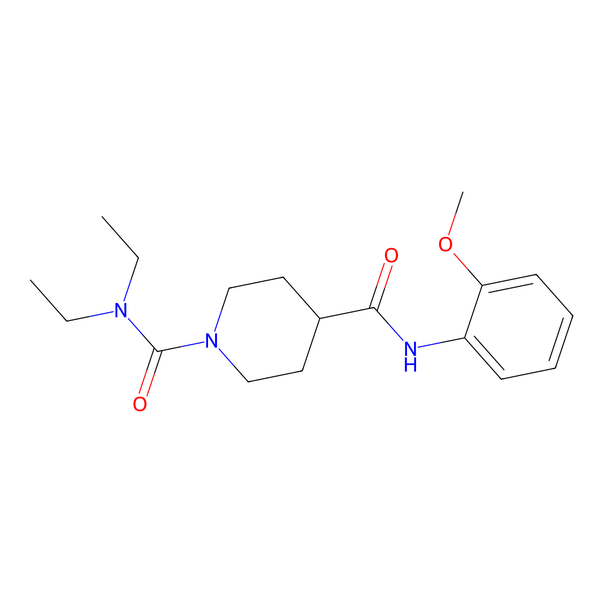 N~1~,N~1~-diethyl-N~4~-(2-methoxyphenyl)piperidine-1,4-dicarboxamide molecular structure, CAS 1158315-29-7