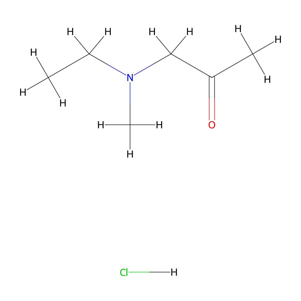 1-[Ethyl(methyl)amino]acetone hydrochloride molecular structure, CAS 1158315-95-7