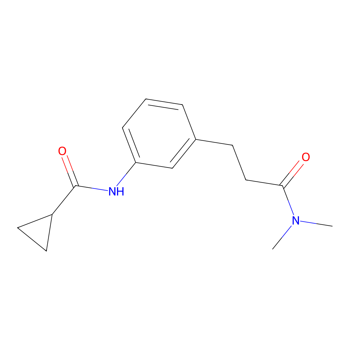 N-{3-[3-(dimethylamino)-3-oxopropyl]phenyl}cyclopropanecarboxamide molecular structure, CAS 1158319-22-2