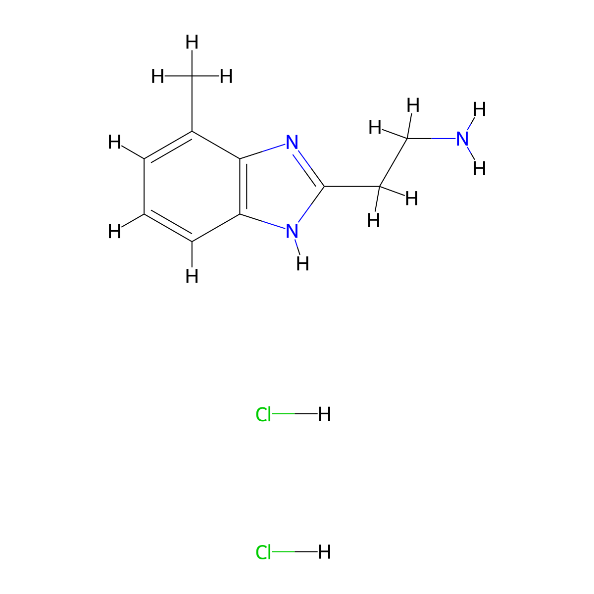 [2-(7-Methyl-1H-benzimidazol-2-yl)ethyl]amine dihydrochloride molecular structure, CAS 1158319-46-0