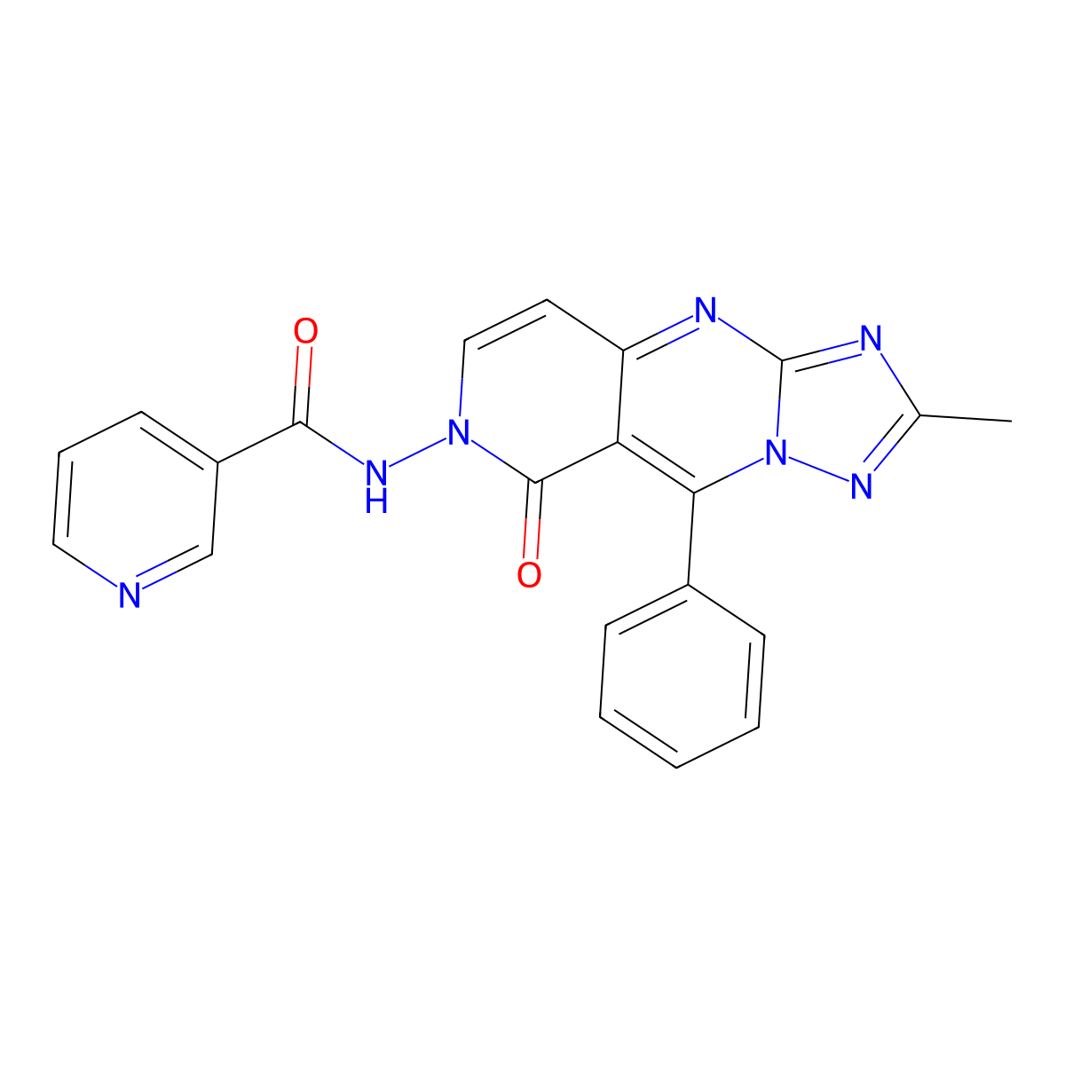 N-(2-methyl-8-oxo-9-phenylpyrido[4,3-d][1,2,4]triazolo[1,5-a]pyrimidin-7(8H)-yl)nicotinamide molecular structure, CAS 1158320-67-2