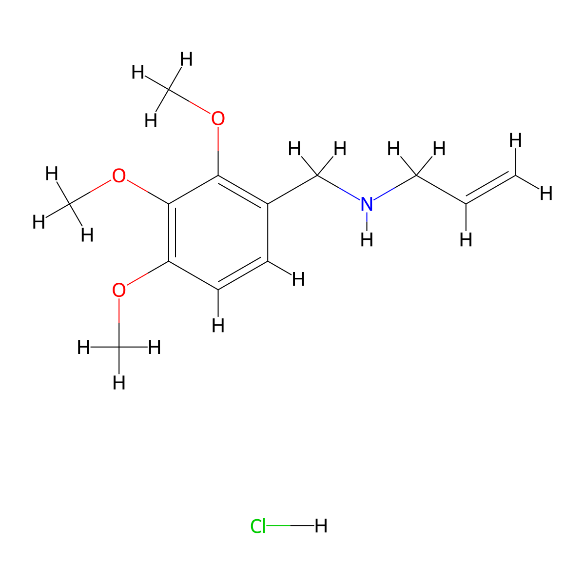 (Prop-2-en-1-yl)[(2,3,4-trimethoxyphenyl)methyl]amine hydrochloride molecular structure, CAS 1158320-84-3