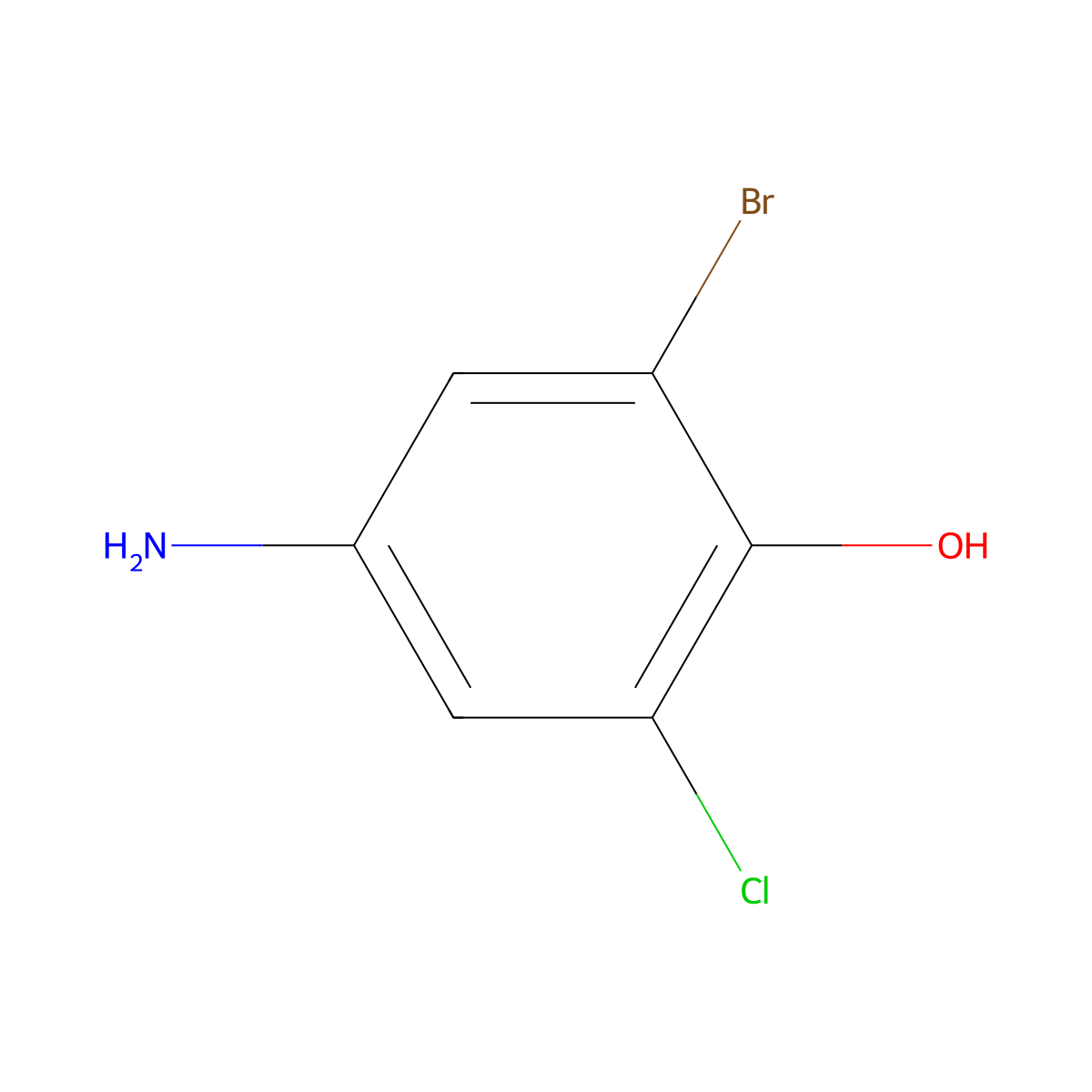 4-Amino-2-bromo-6-chlorophenol molecular structure, CAS 1158322-54-3