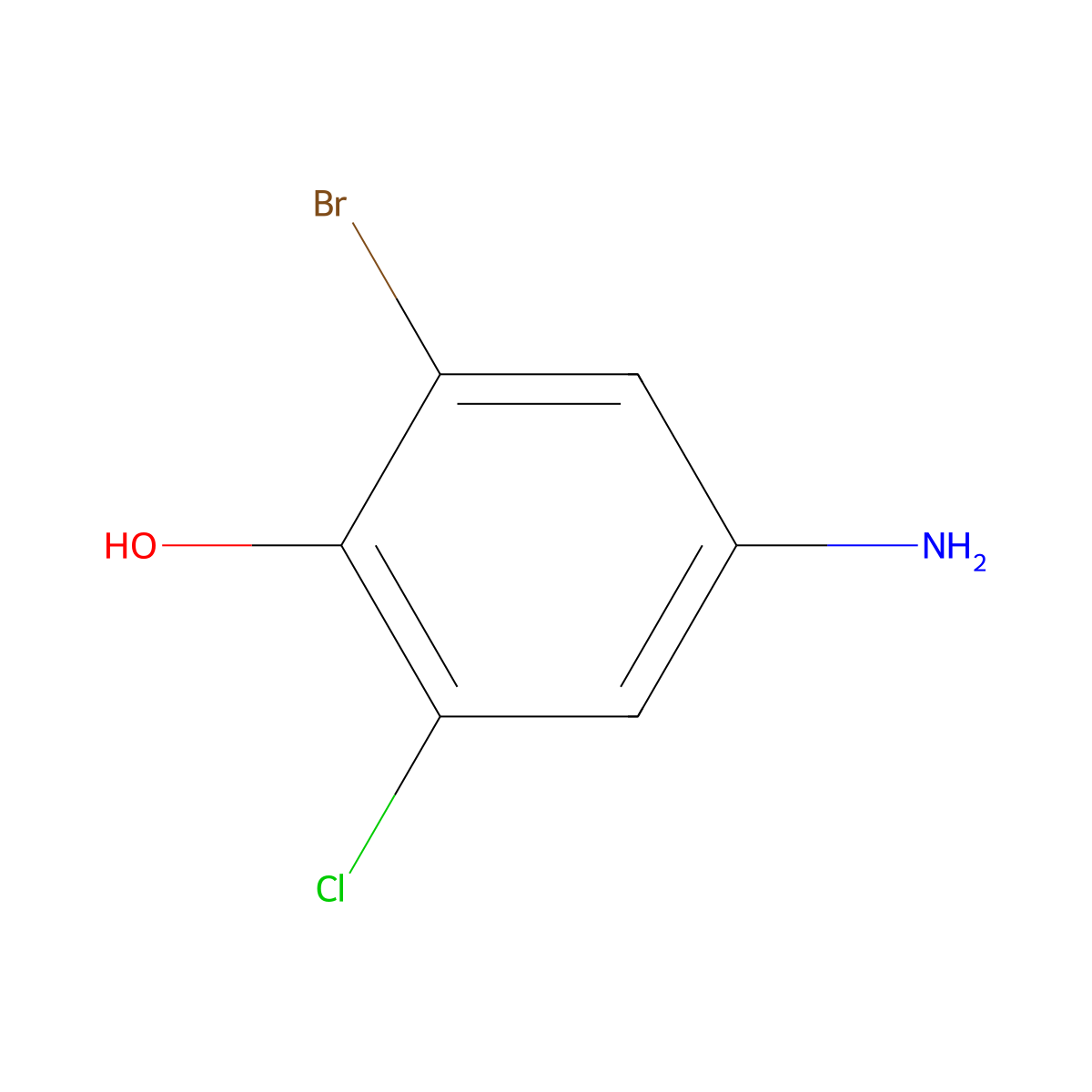 4-Amino-2-bromo-6-chlorophenol molecular structure, CAS 1158322-54-3