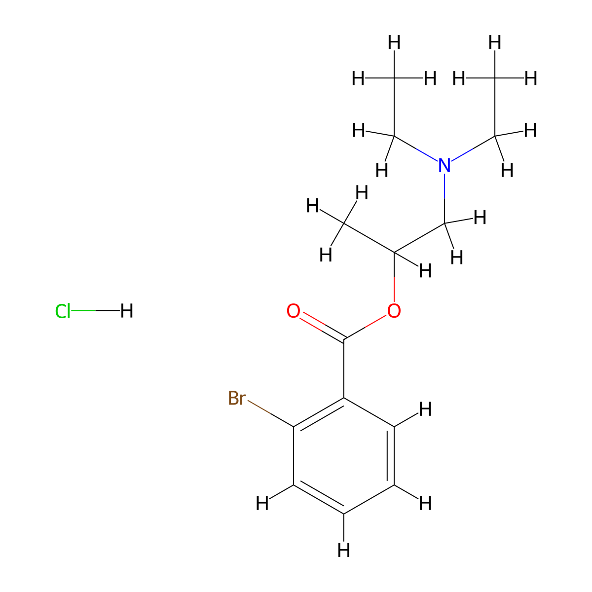 1-(Diethylamino)propan-2-yl 2-bromobenzoate;hydrochloride molecular structure, CAS 1158322-57-6