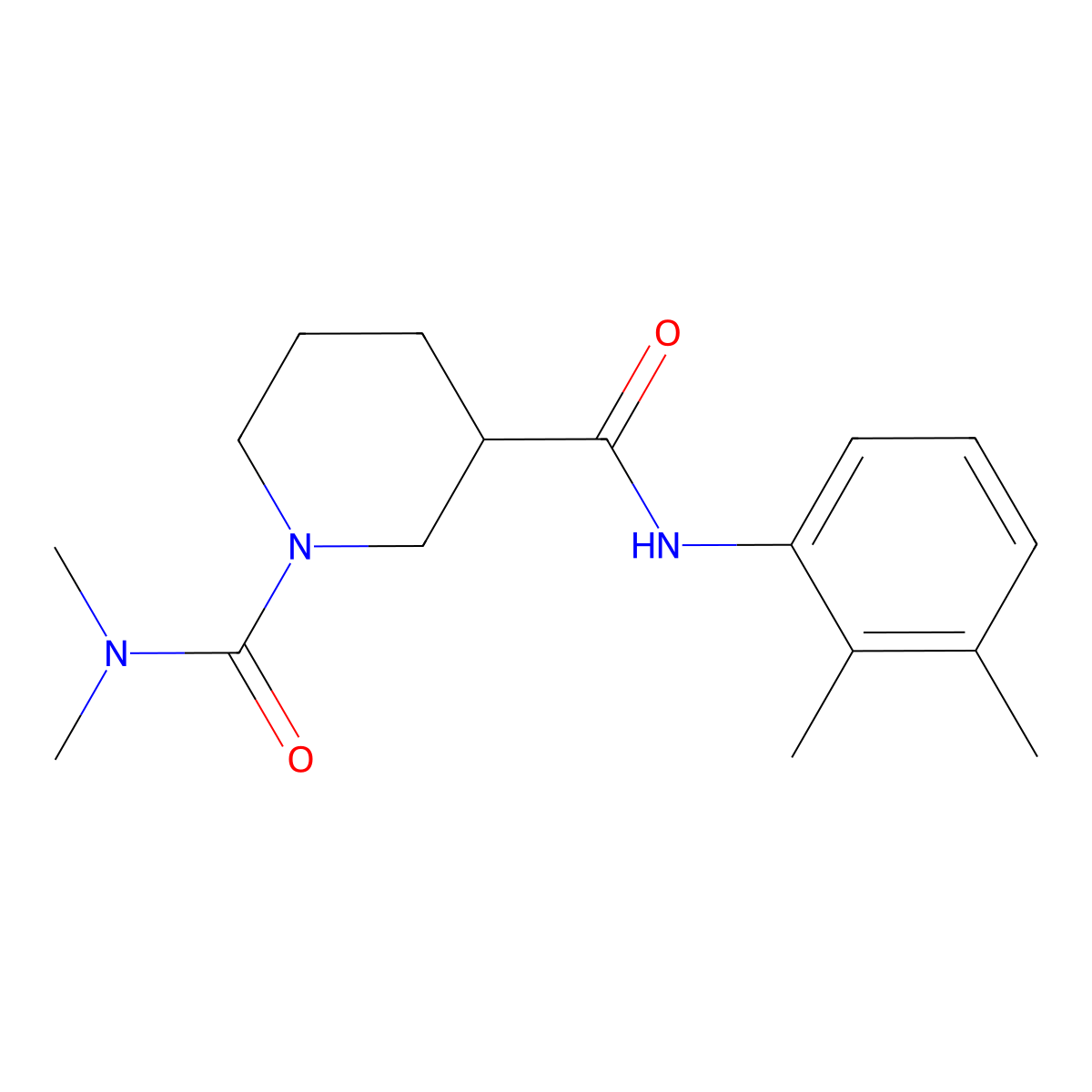 N~3~-(2,3-dimethylphenyl)-N~1~,N~1~-dimethylpiperidine-1,3-dicarboxamide molecular structure, CAS 1158323-00-2