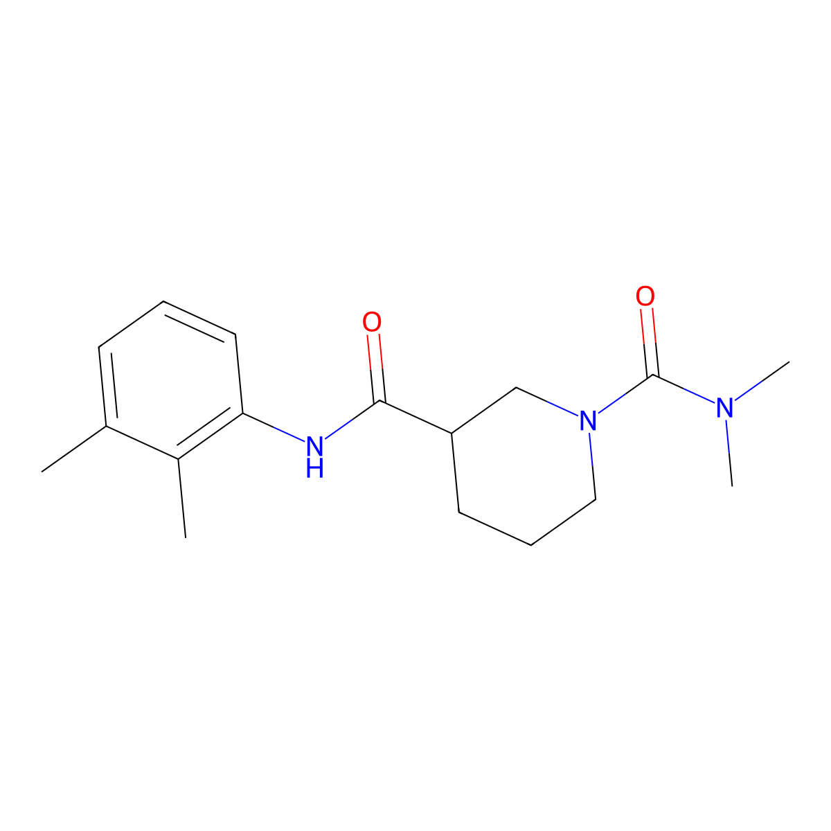 N~3~-(2,3-dimethylphenyl)-N~1~,N~1~-dimethylpiperidine-1,3-dicarboxamide molecular structure, CAS 1158323-00-2