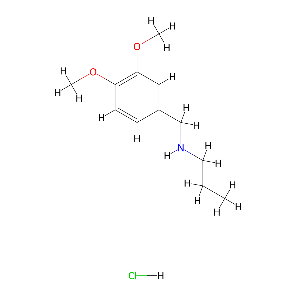 [(3,4-Dimethoxyphenyl)methyl](propyl)amine hydrochloride molecular structure, CAS 1158327-81-1