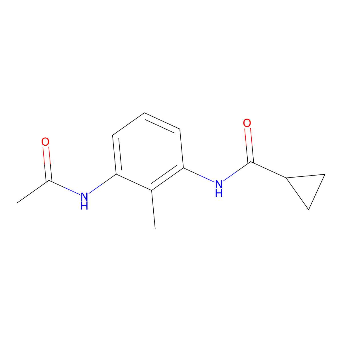N-[3-(acetylamino)-2-methylphenyl]cyclopropanecarboxamide molecular structure, CAS 1158330-29-0