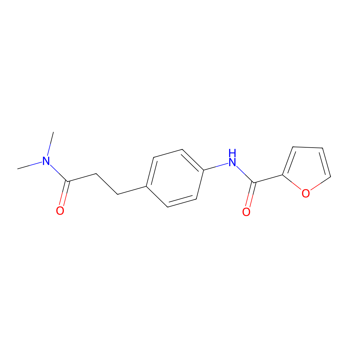N-{4-[3-(dimethylamino)-3-oxopropyl]phenyl}-2-furamide molecular structure, CAS 1158330-69-8