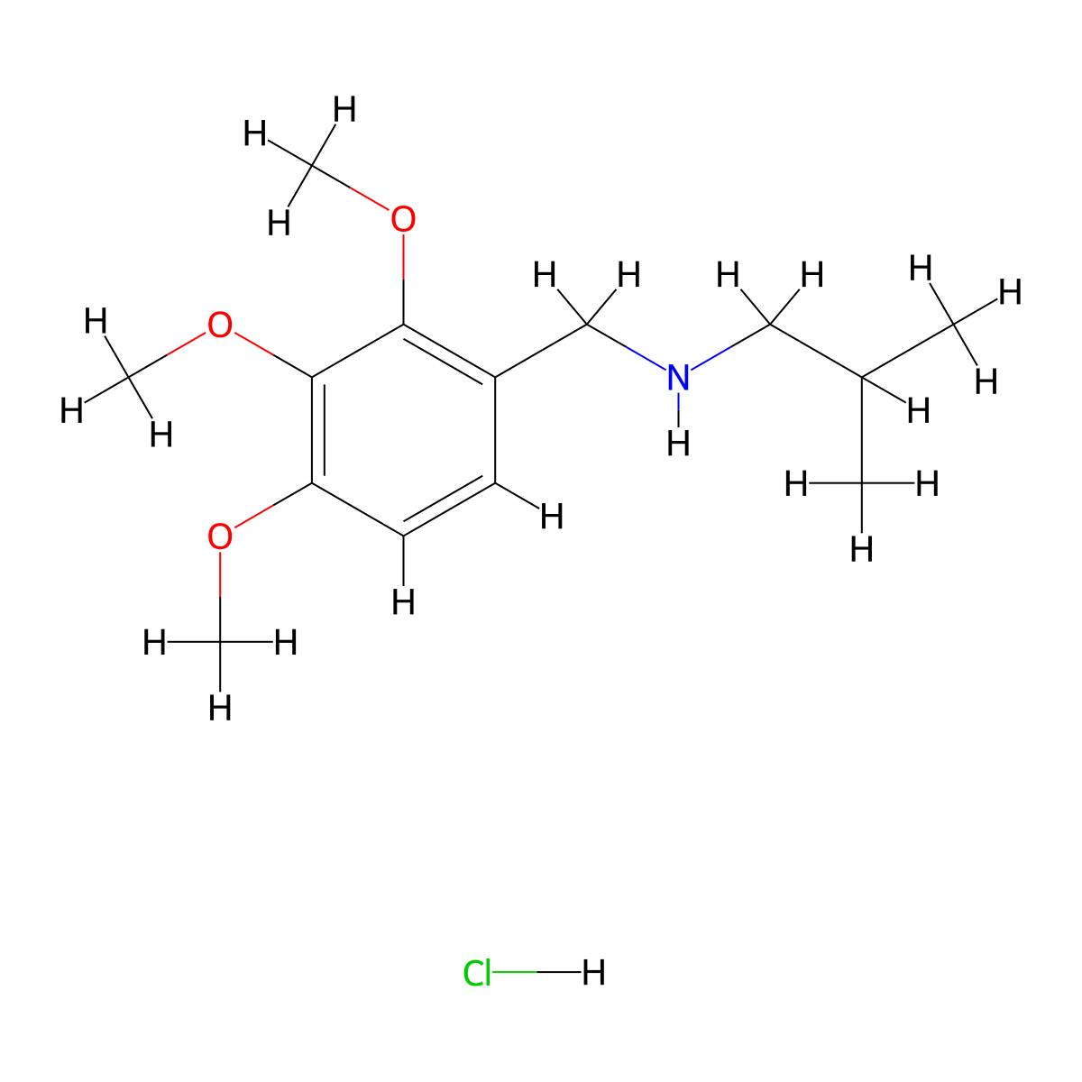 (2-Methylpropyl)[(2,3,4-trimethoxyphenyl)methyl]amine hydrochloride molecular structure, CAS 1158332-30-9