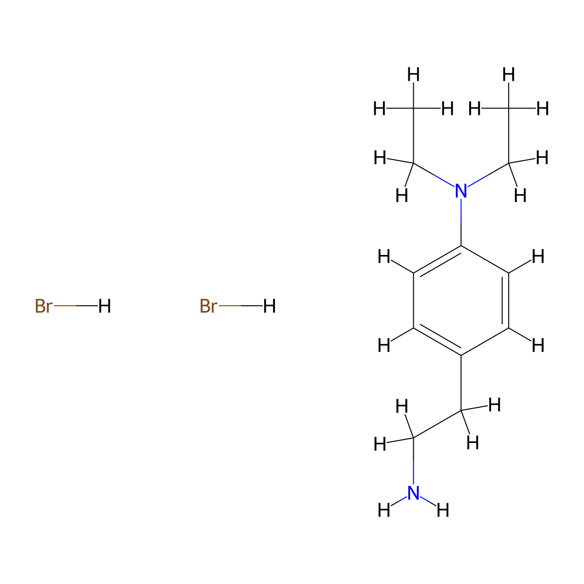 [4-(2-Aminoethyl)phenyl]diethylamine dihydrobromide molecular structure, CAS 1158340-38-5