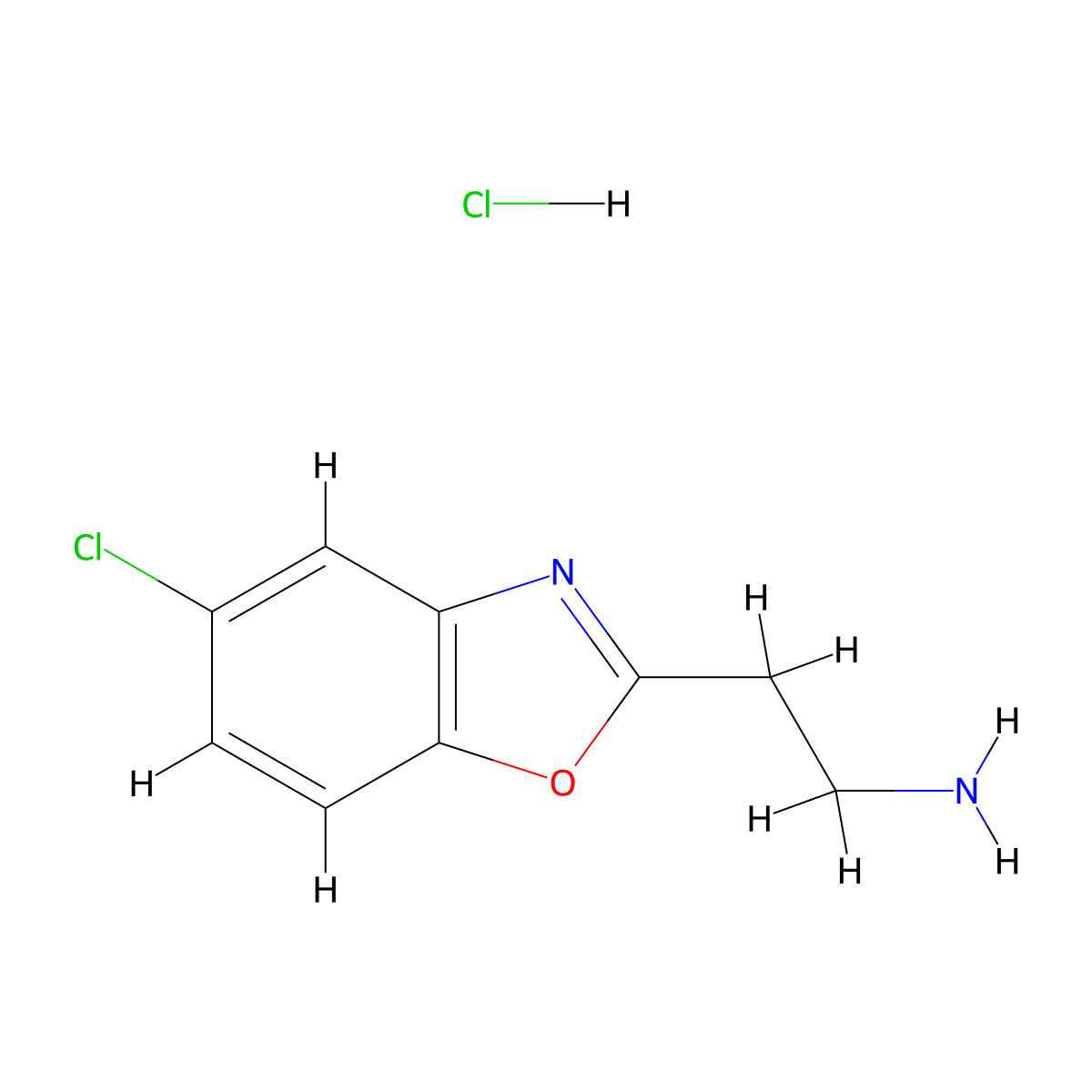 2-(5-Chloro-1,3-benzoxazol-2-yl)ethanamine hydrochloride molecular structure, CAS 1158341-14-0