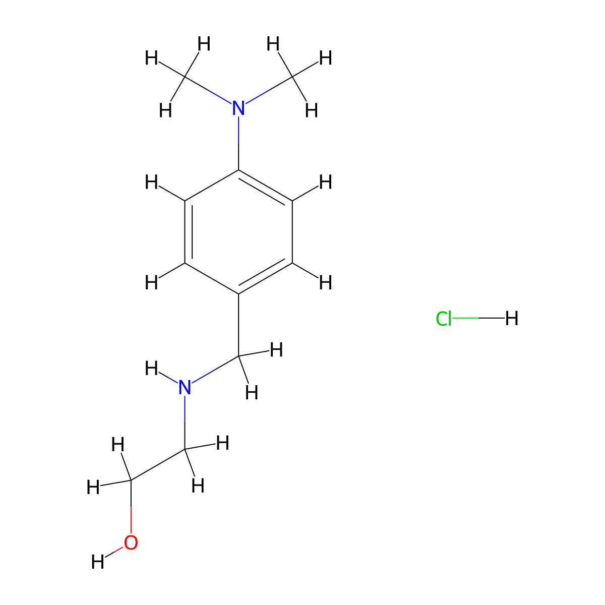 2-(4-Dimethylamino-benzylamino)-ethanol hydrochloride molecular structure, CAS 1158341-84-4