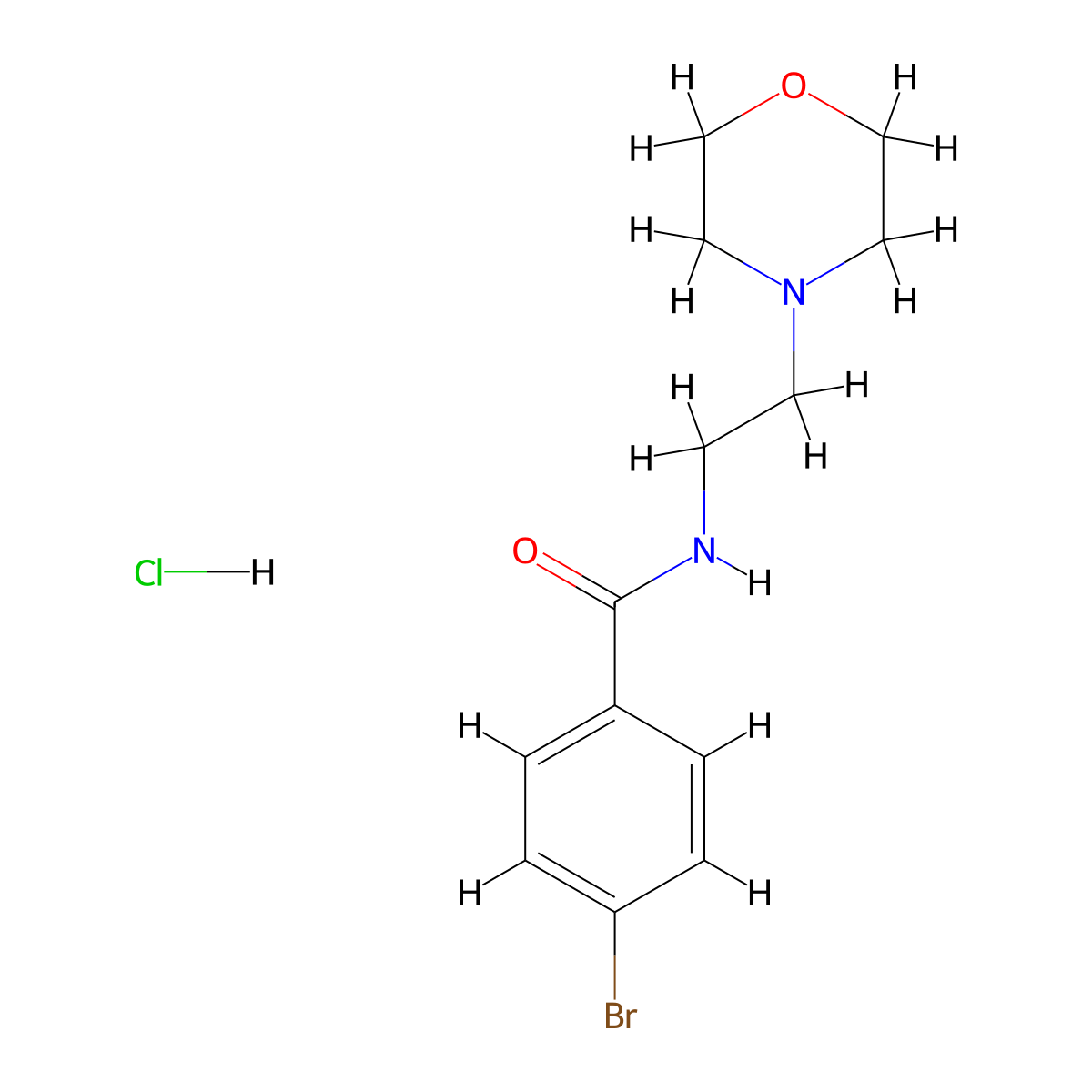 4-Bromo-N-[2-(morpholin-4-YL)ethyl]benzamide hydrochloride molecular structure, CAS 1158344-13-8