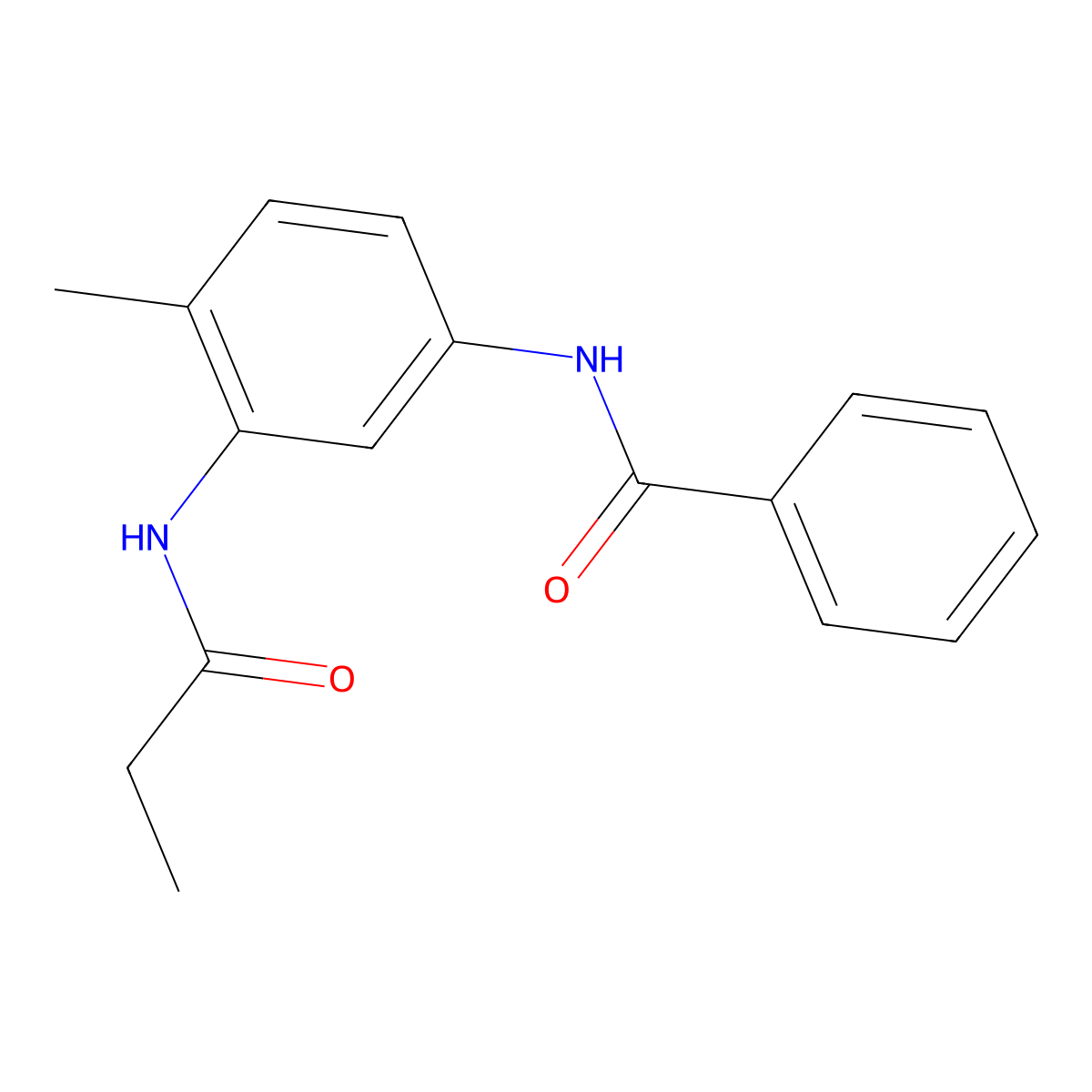 N-[4-methyl-3-(propionylamino)phenyl]benzamide molecular structure, CAS 1158344-90-1