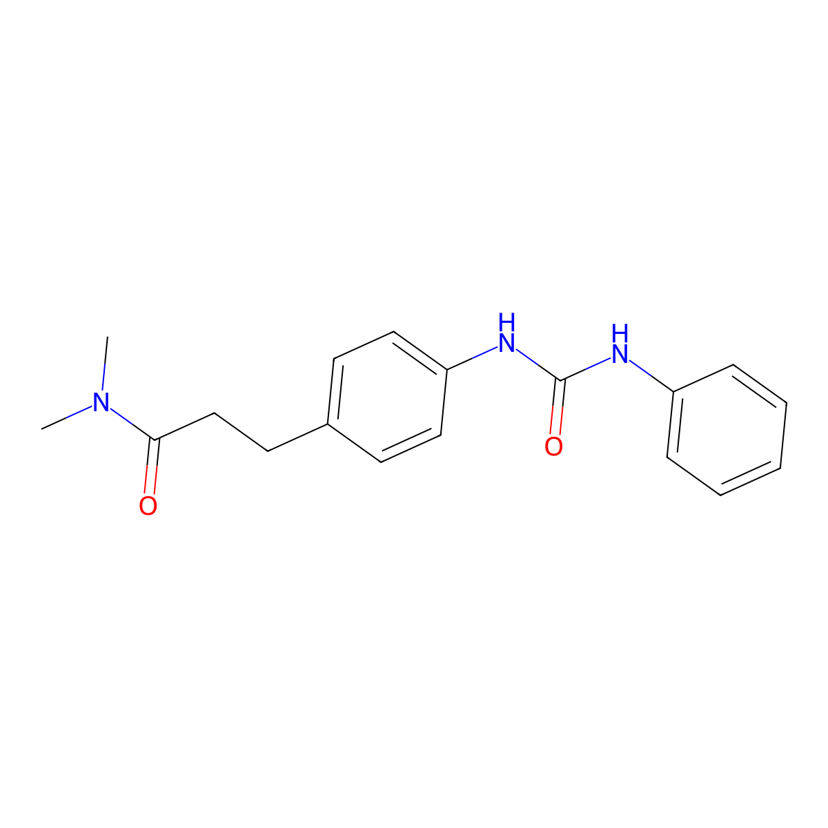 3-{4-[(anilinocarbonyl)amino]phenyl}-N,N-dimethylpropanamide molecular structure, CAS 1158345-54-0
