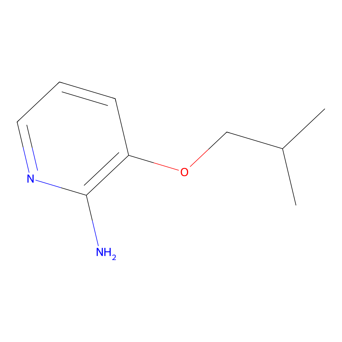 3-(2-Methylpropoxy)pyridin-2-amine molecular structure, CAS 115835-70-6