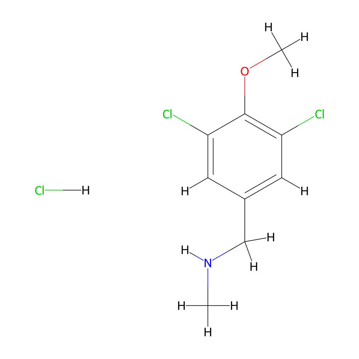 [(3,5-Dichloro-4-methoxyphenyl)methyl](methyl)amine hydrochloride molecular structure, CAS 1158350-21-0