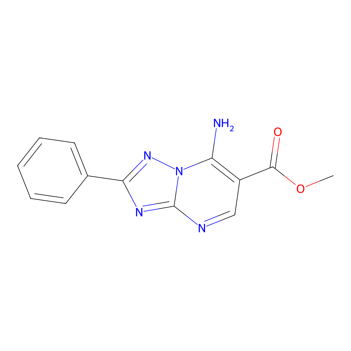 Methyl 7-amino-2-phenyl[1,2,4]triazolo[1,5-a]pyrimidine-6-carboxylate molecular structure, CAS 1158351-21-3