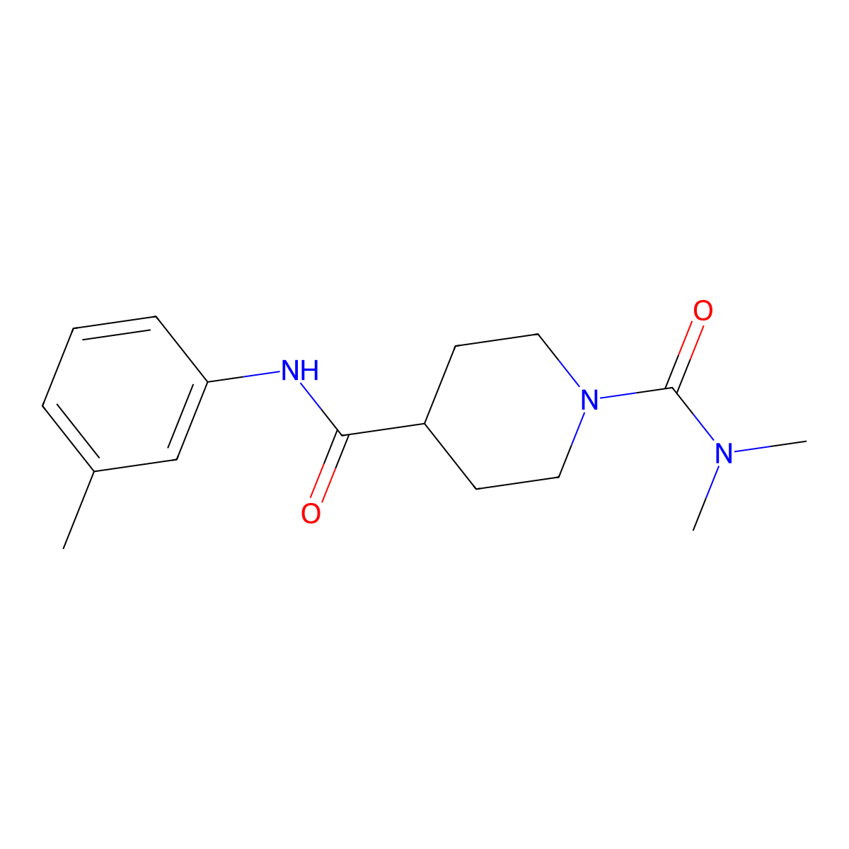 N~1~,N~1~-dimethyl-N~4~-(3-methylphenyl)piperidine-1,4-dicarboxamide molecular structure, CAS 1158351-32-6